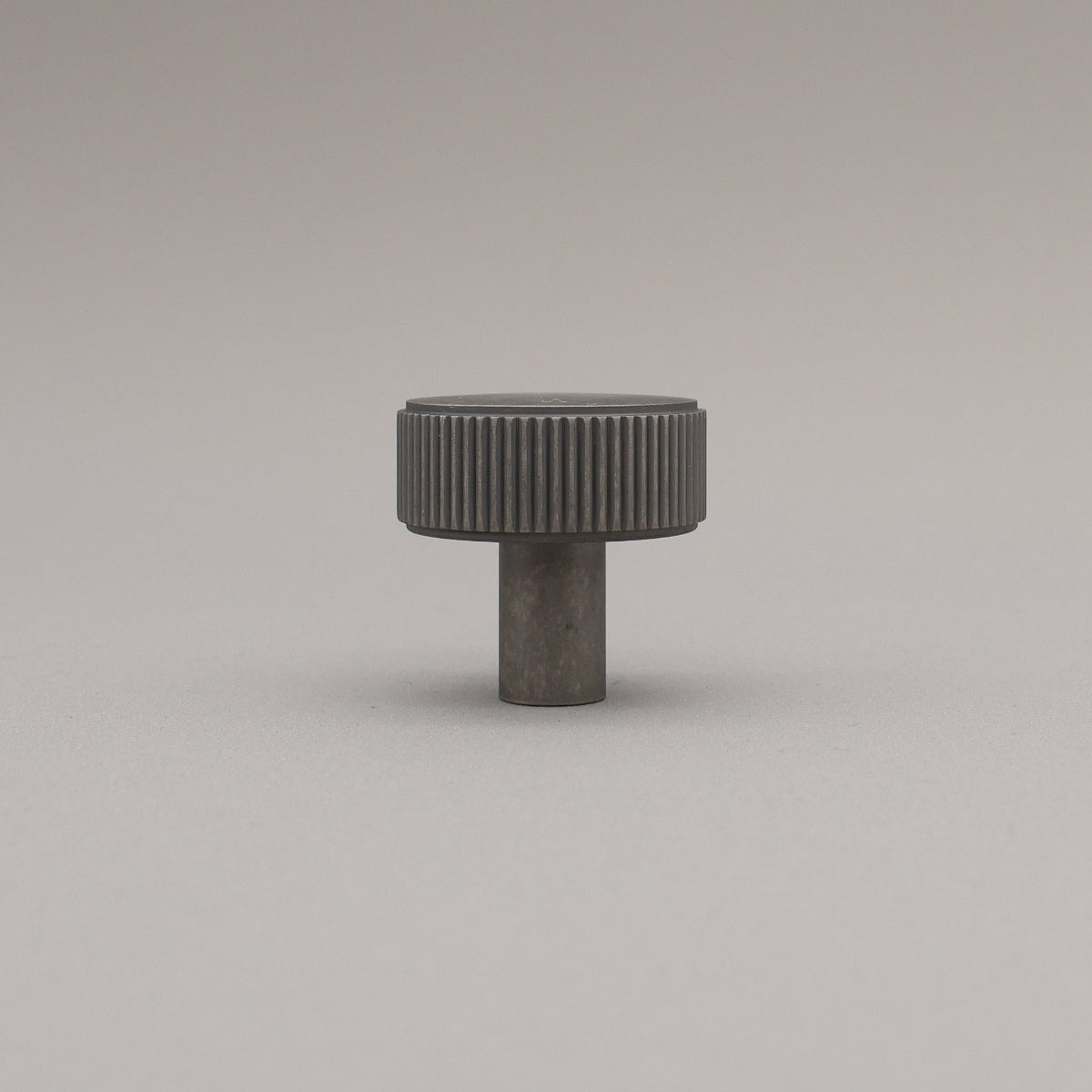 Hapny Ribbed Cabinet Knob - Weathered Nickel