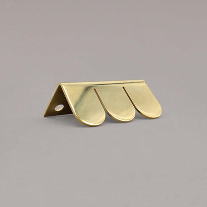 Hapny Sweep Edge Pull - Unlacquered Polished Brass