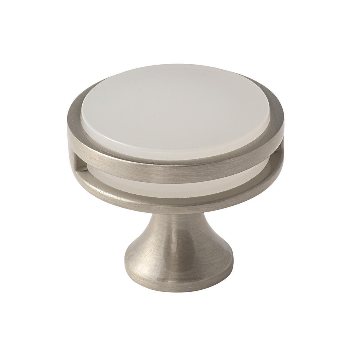 Amerock Oberon Cabinet Knob - Satin Nickel/Frosted Acrylic