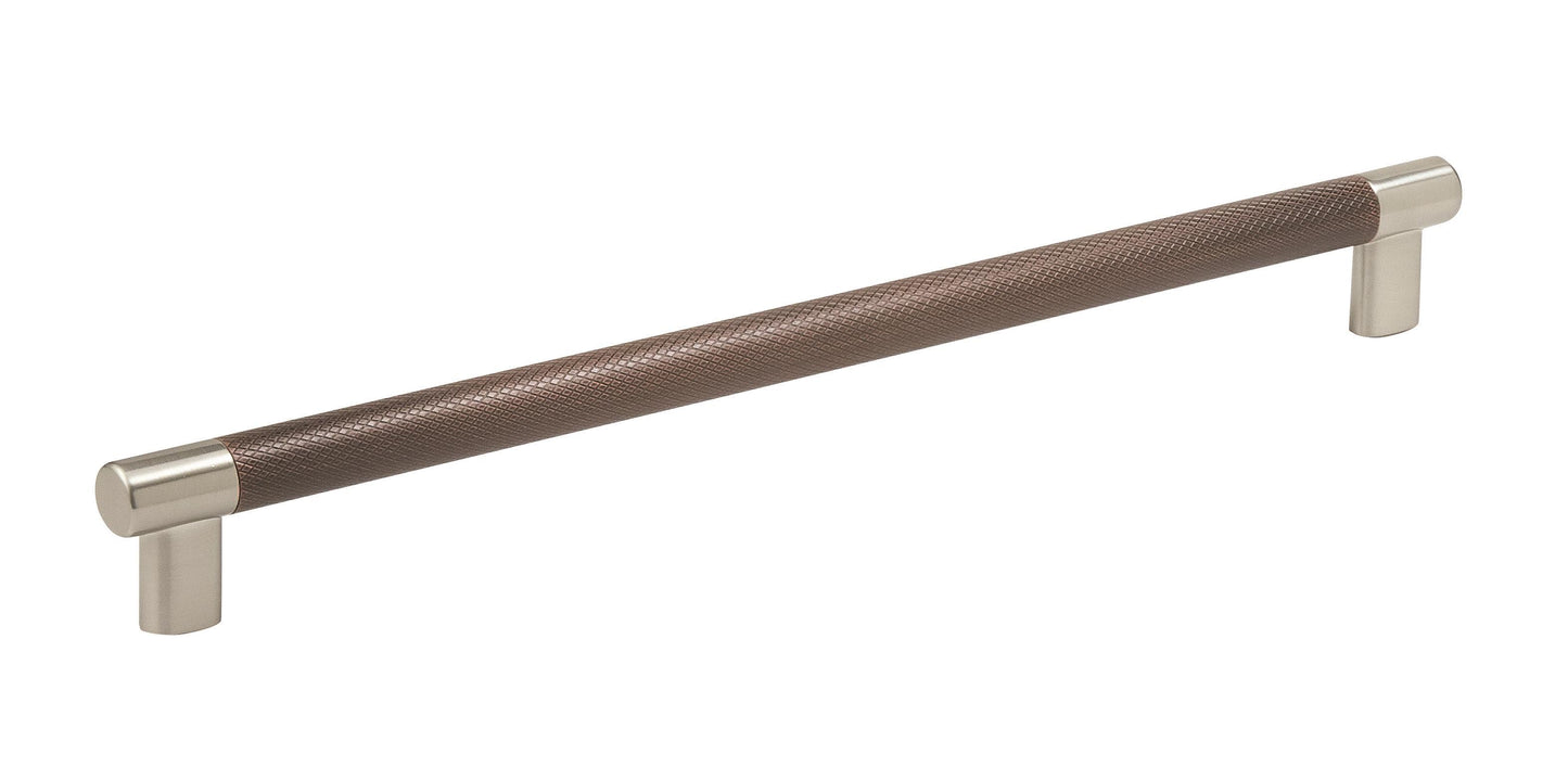 Amerock Esquire Pull - 12-5/8 inch (320mm) CTC - Satin Nickel/Oil-Rubbed Bronze