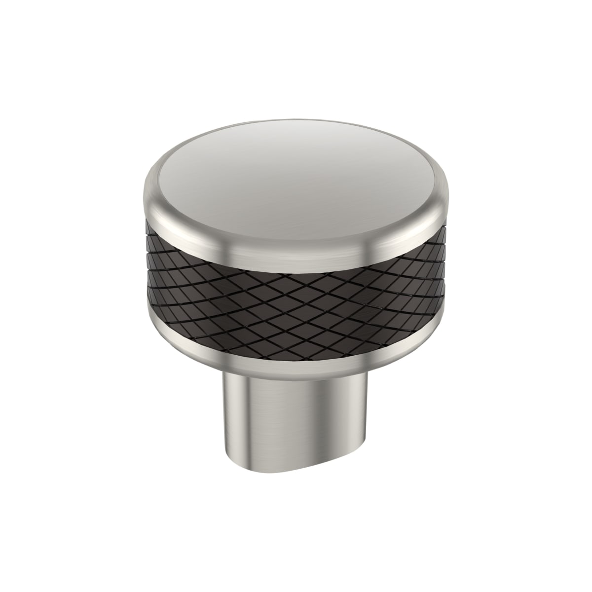 Amerock Esquire Cabinet Knob - Satin Nickel/Oil-Rubbed Bronze
