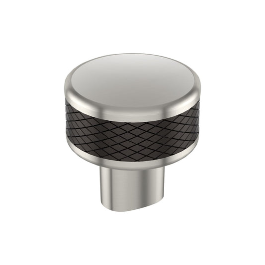 Amerock Esquire Cabinet Knob - Satin Nickel/Oil-Rubbed Bronze