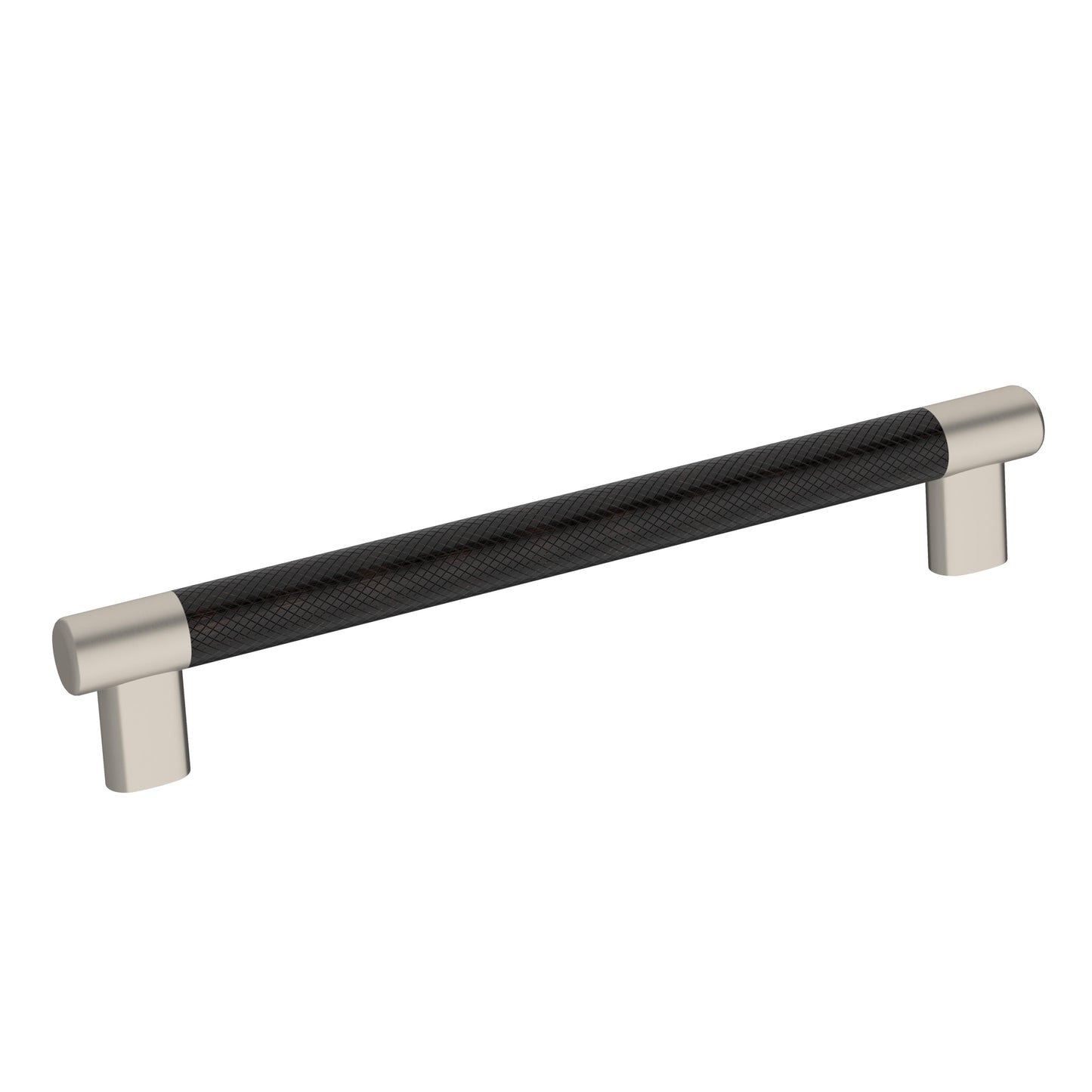 Amerock Esquire Pull - 8 inch (203mm) CTC - Satin Nickel/Oil-Rubbed Bronze