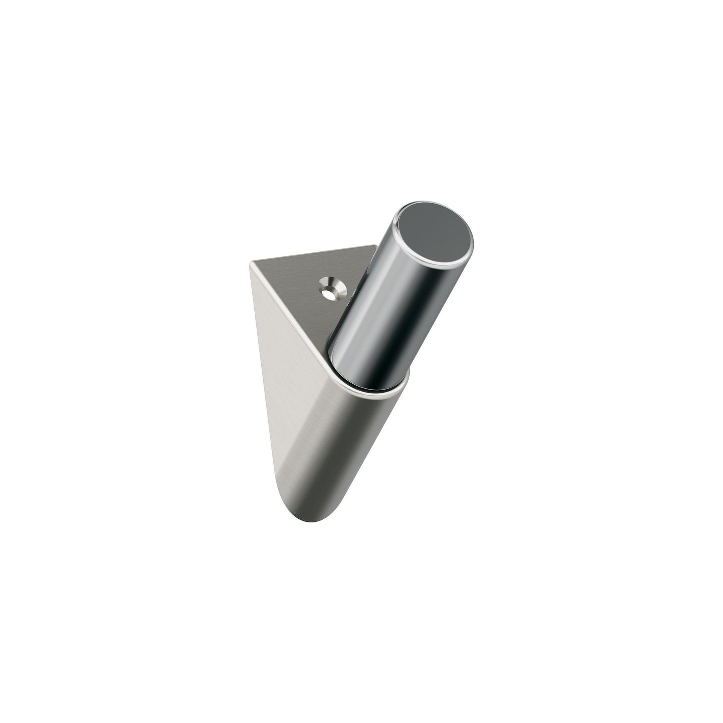 Amerock Acclivity Decorative Hook - Single Prong - Satin Nickel/Polished Chrome