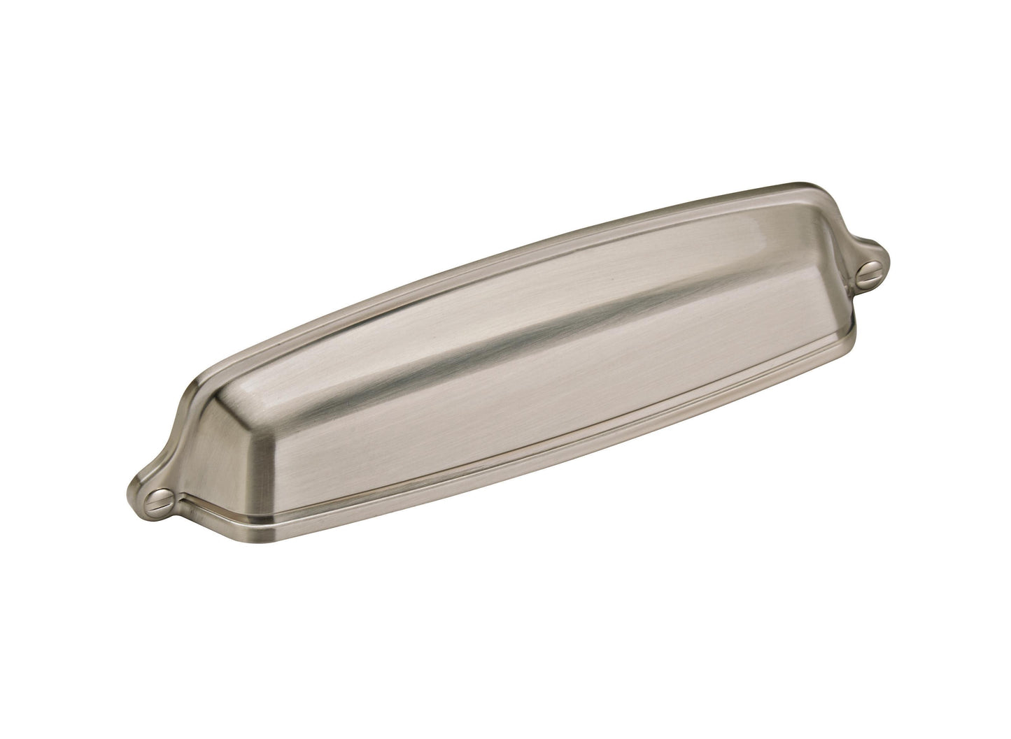 Amerock Stature Cup Pull - 5-1/16 inch (128mm) CTC - Satin Nickel