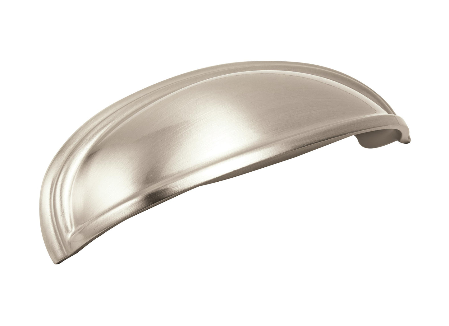 Amerock Ashby Cup Pull - 3 inch or 4 inch (76mm or 102mm) CTC - Satin Nickel