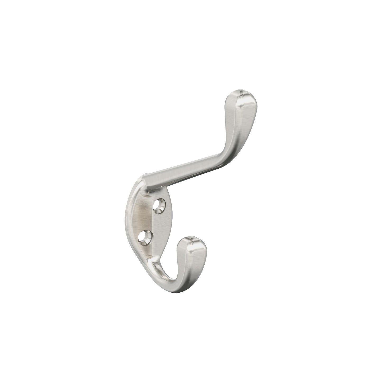 Amerock Noble Decorative Hook - Double Prong - Satin Nickel