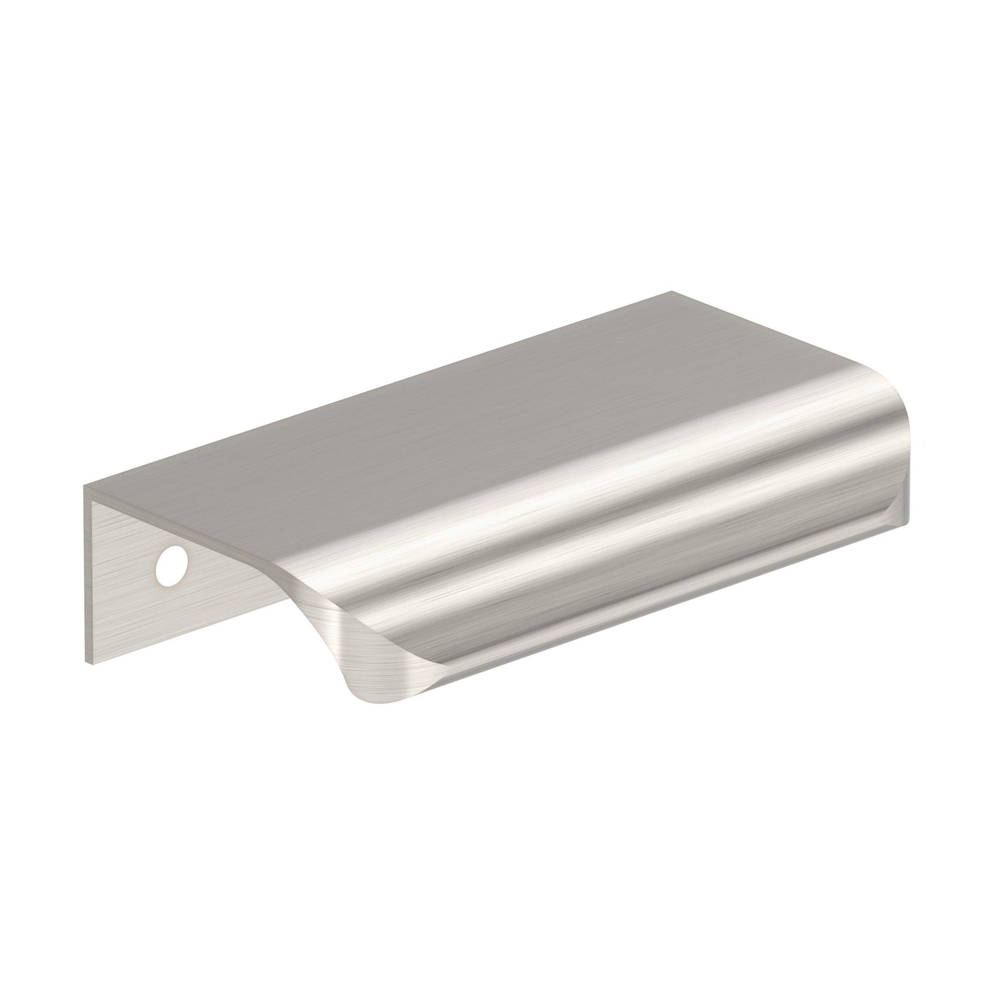 Amerock Streamline Tab Edge Pull - 3 inch (76mm) Length - Satin Nickel