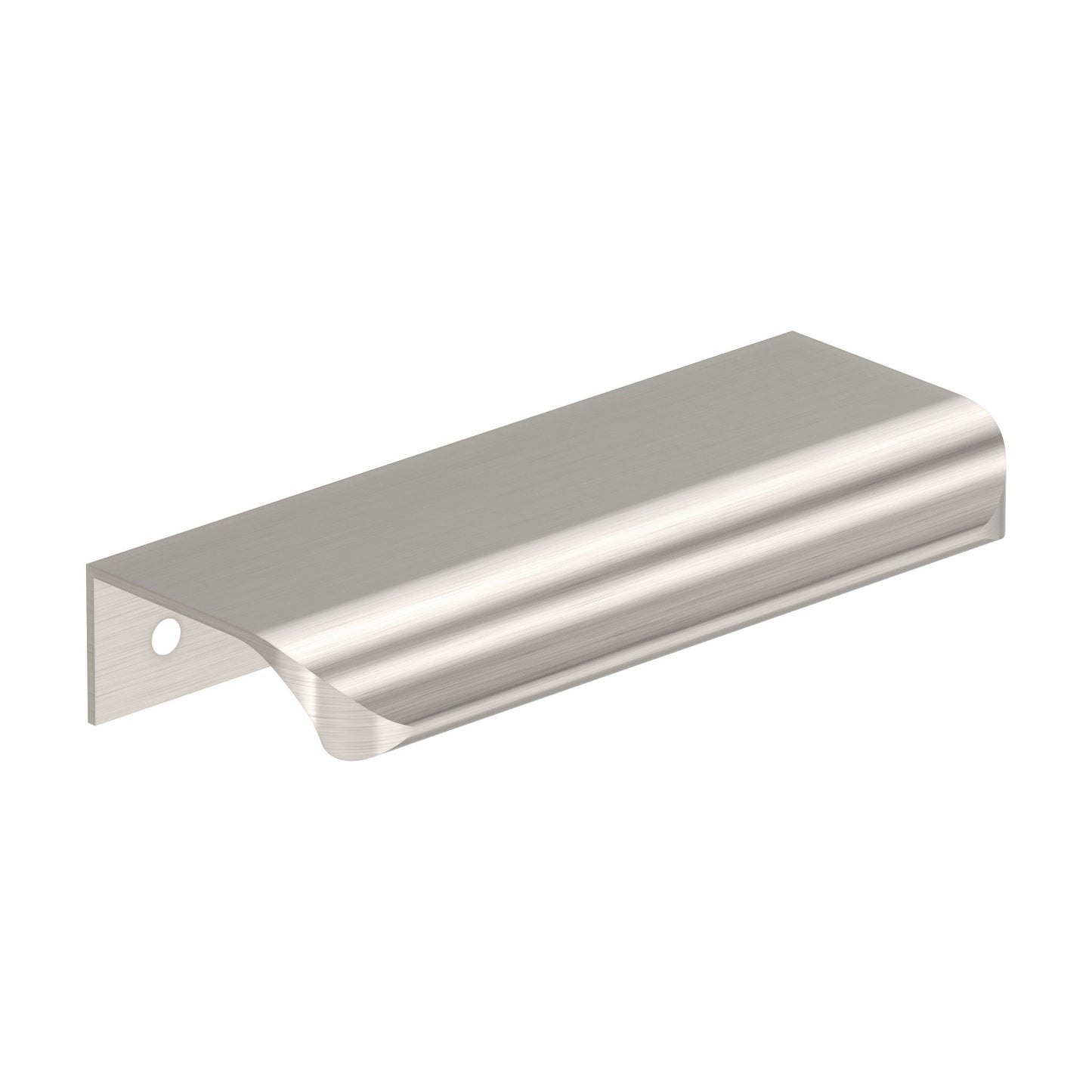 Amerock Streamline Tab Edge Pull - 4 inch (102mm) Length - Satin Nickel