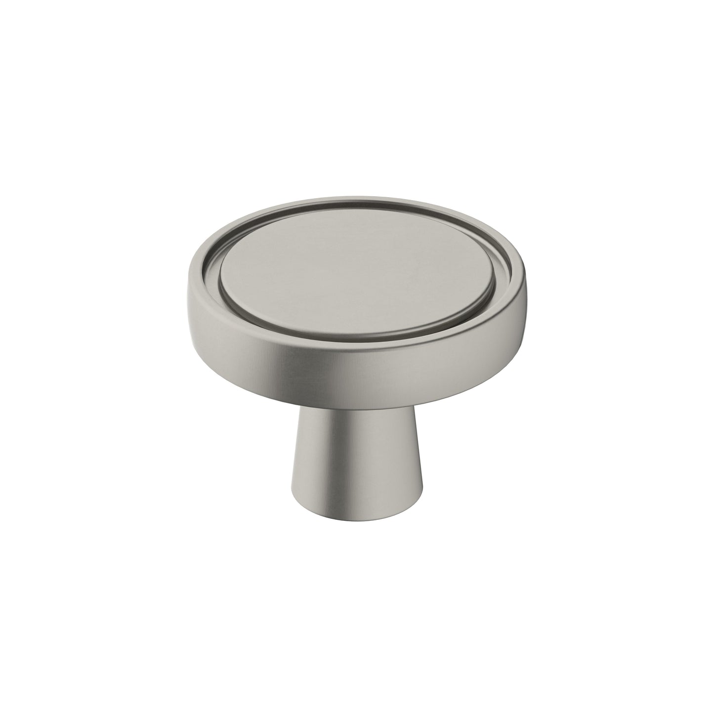 Amerock Destine Knob - 1-3/8 inch (35mm) Diameter - Satin Nickel