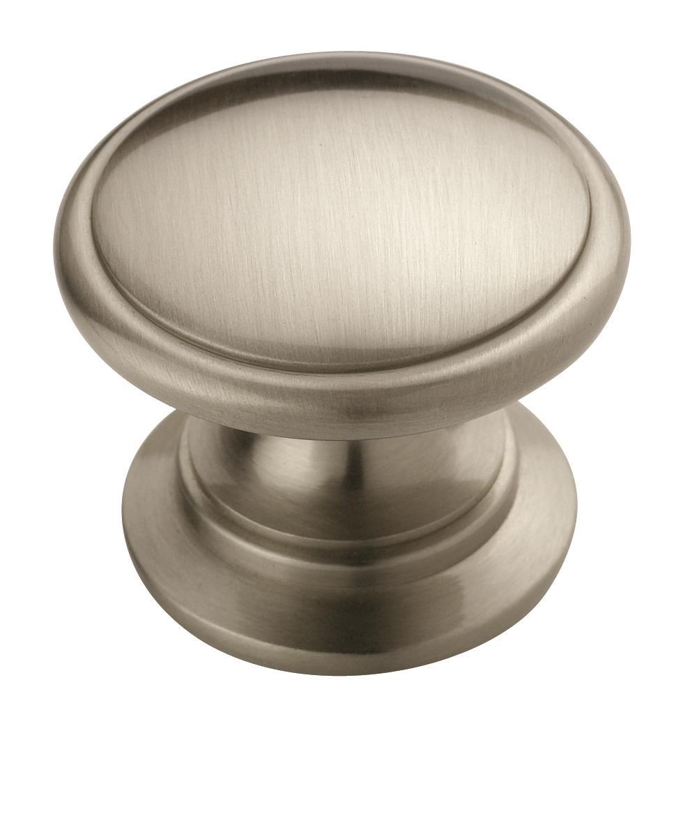 Amerock Ravino Knob - 1-1/4 inch (32mm) Diameter - Satin Nickel