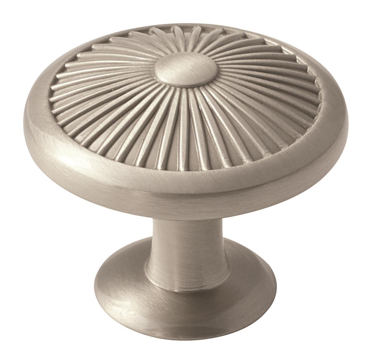 Amerock Crawford Knob - 1-3/8 inch (35mm) Diameter - Satin Nickel