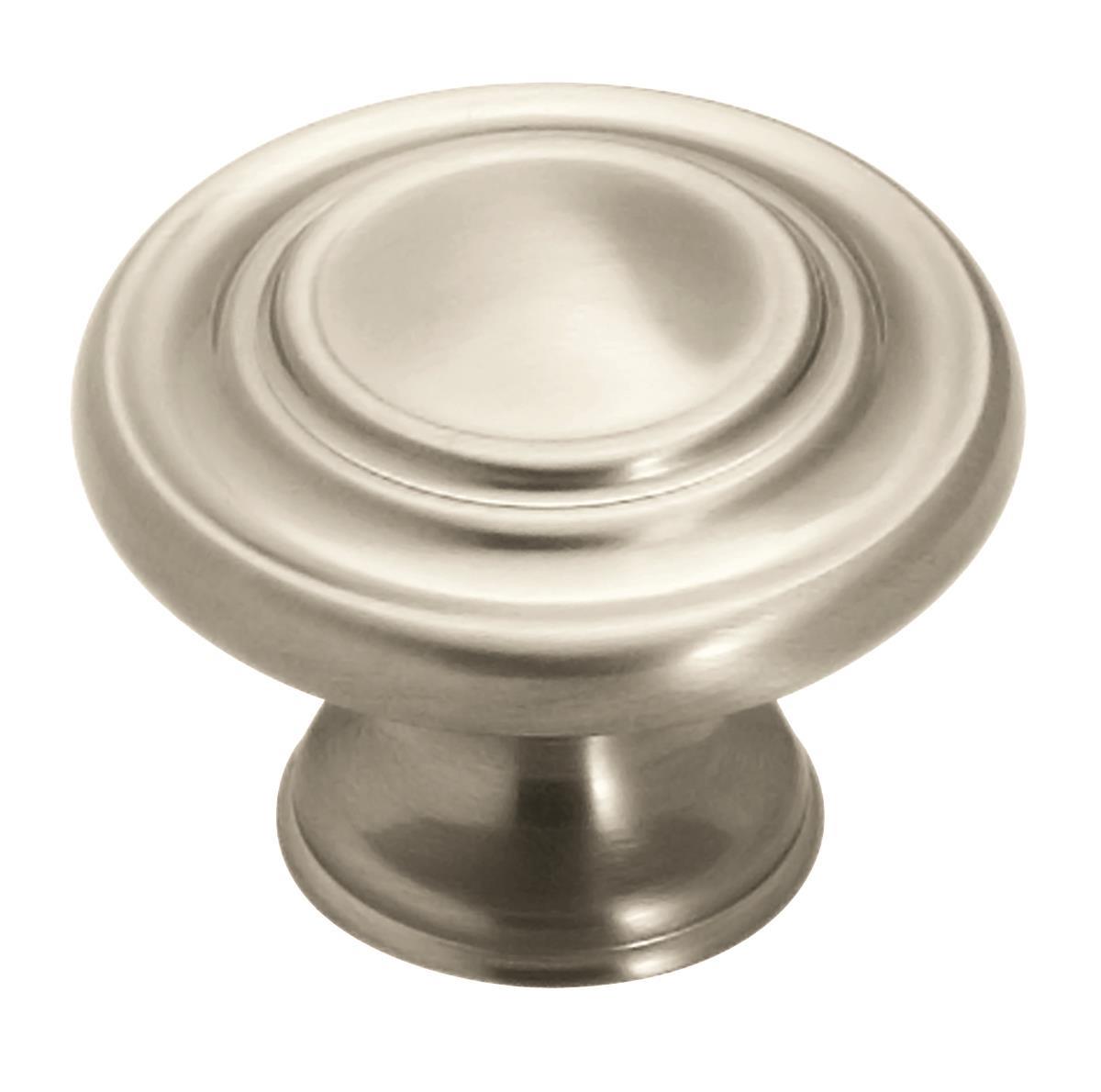 Amerock Inspirations Knob - 1-5/16 inch (33mm) Diameter - Satin Nickel