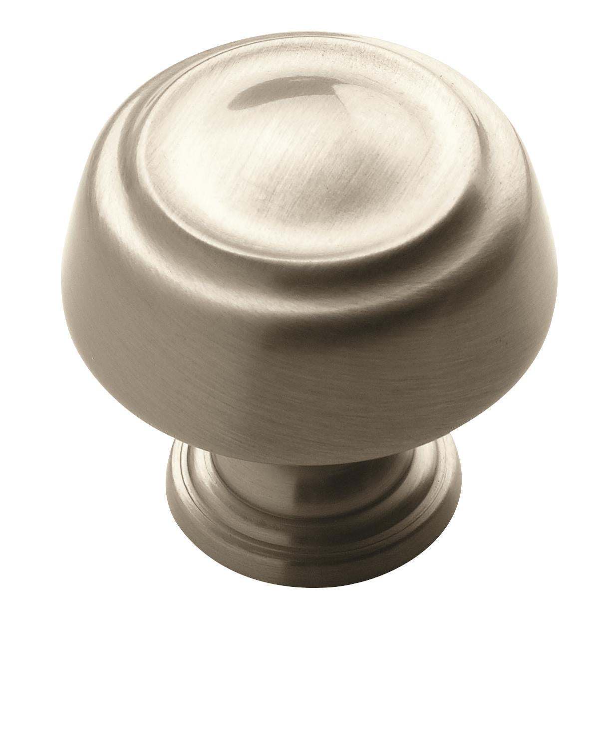 Amerock Kane Knob - 1-3/16 inch (30mm) Diameter - Satin Nickel