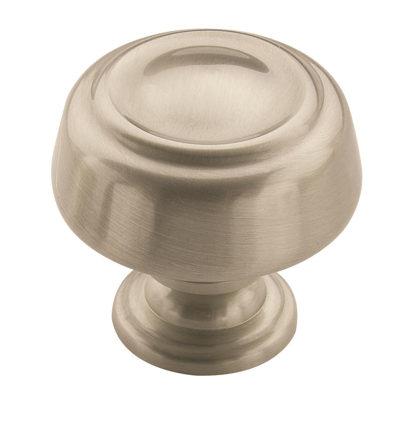 Amerock Kane Knob - 1-5/8 inch (41mm) Diameter - Satin Nickel