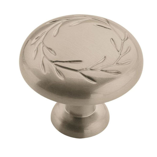 Amerock Nature's Splendor Cabinet Knob - Satin Nickel