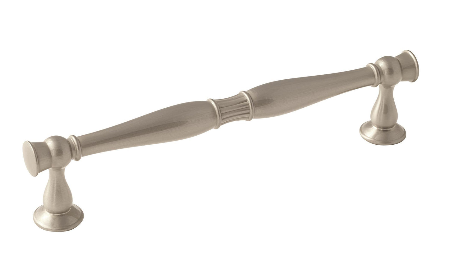 Amerock Crawford Pull - 6-5/16 inch (160mm) CTC - Satin Nickel