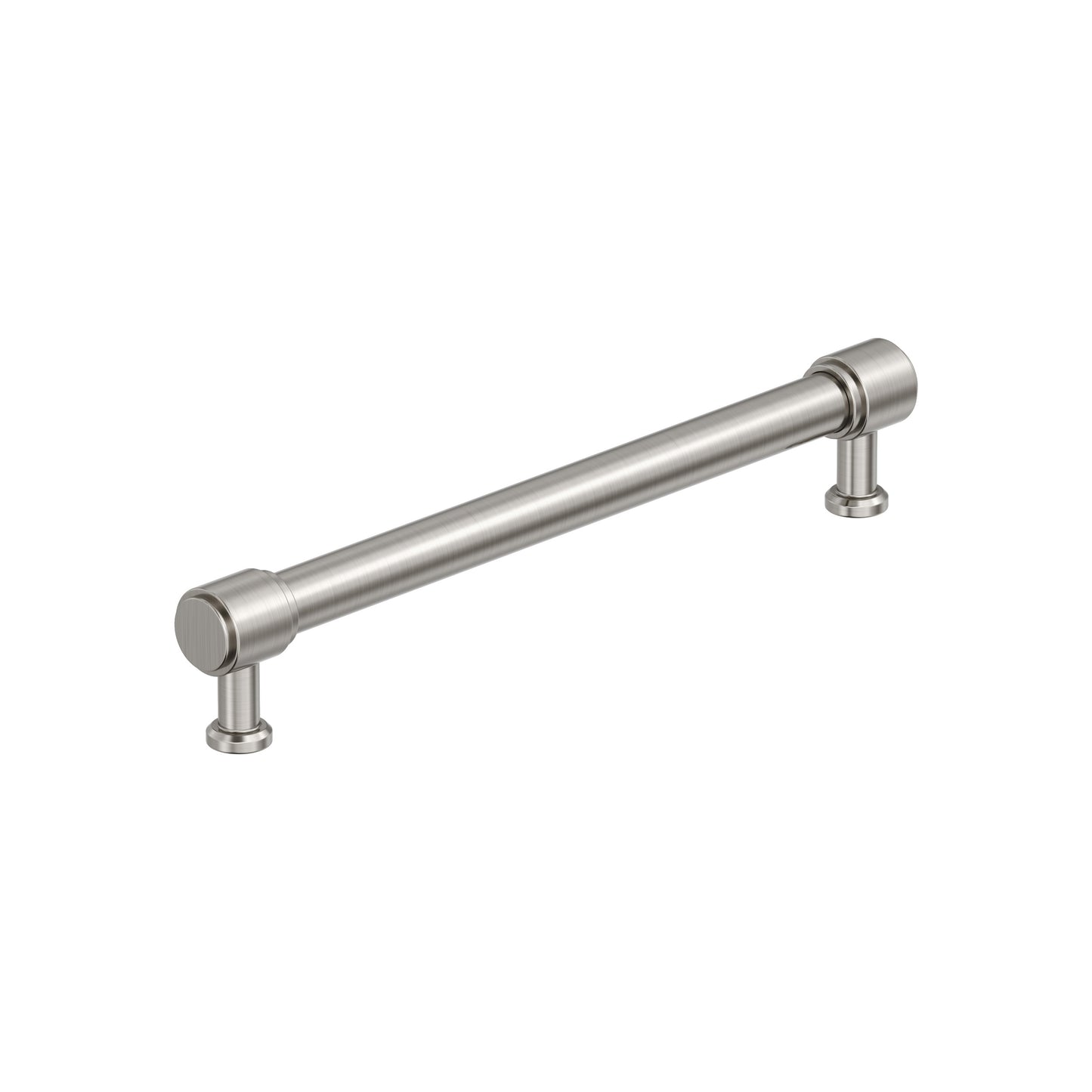 Amerock Faircrest Pull - 7-9/16 inch (192mm) CTC - Satin Nickel