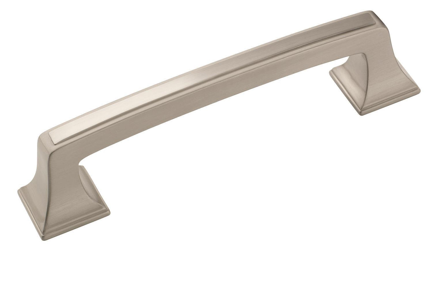 Amerock Mulholland Pull - 3-3/4 inch (96mm) CTC - Satin Nickel