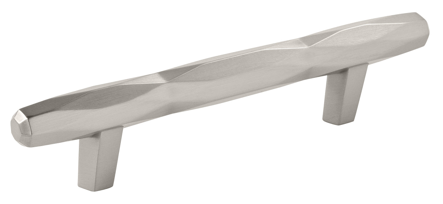 Amerock St. Vincent Pull - 3-3/4 inch (96mm) CTC - Satin Nickel