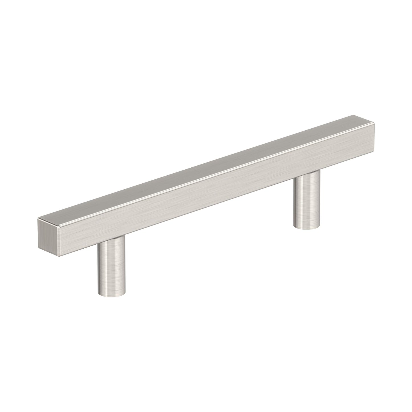 Amerock Bar Pulls Square Pull - 3-3/4 inch (96mm) CTC - Satin Nickel