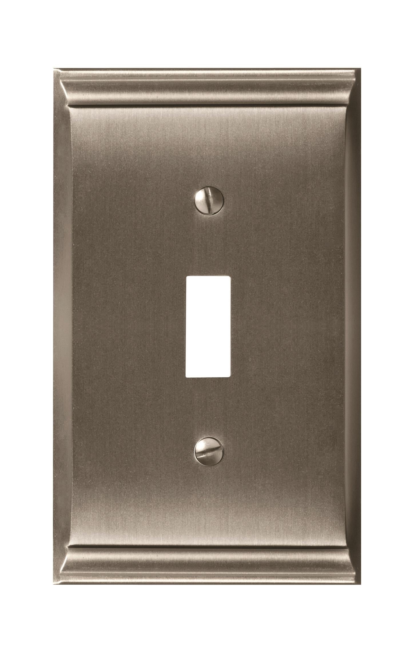 Amerock Candler Wall Plate - 1 Toggle - Satin Nickel