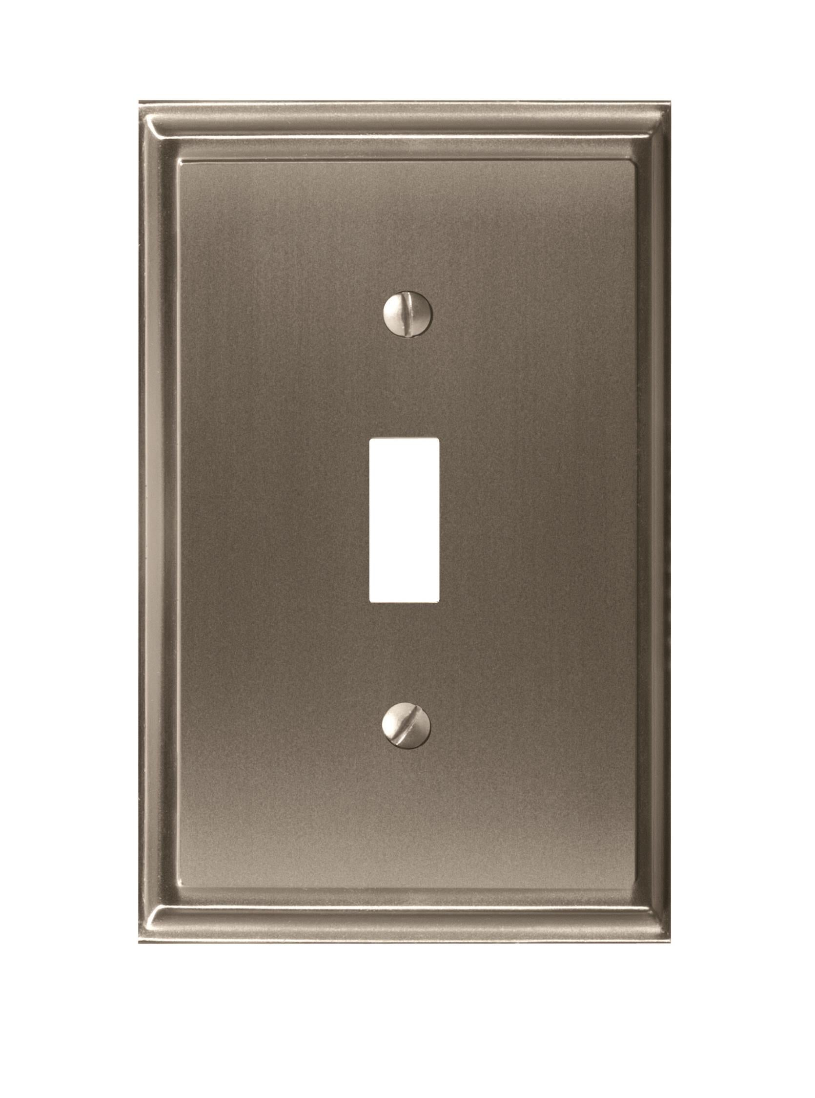 Amerock Mulholland Wall Plate - 1 Toggle - Satin Nickel