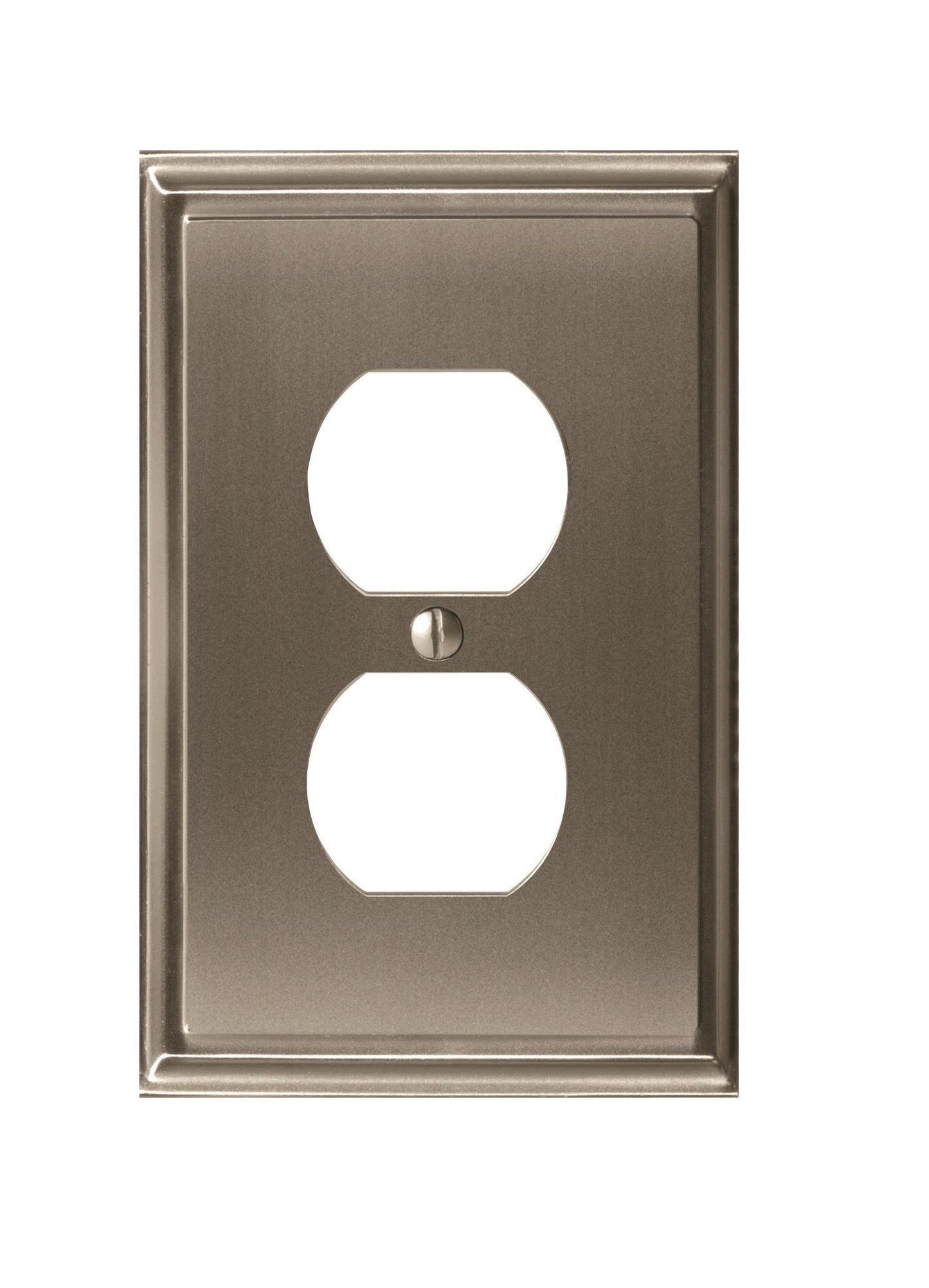 Amerock Mulholland Wall Plate - 1 Gang - Satin Nickel
