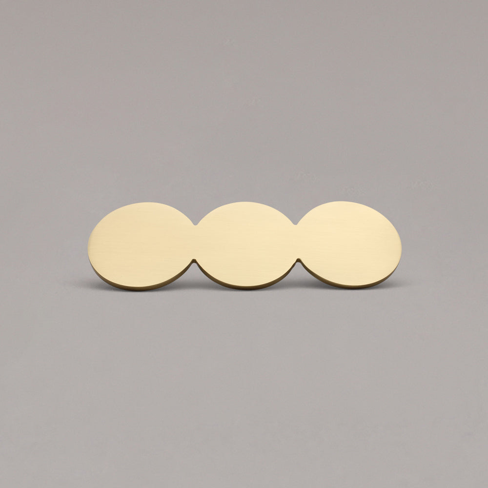 Hapny Trio Cabinet Pull - Satin Brass