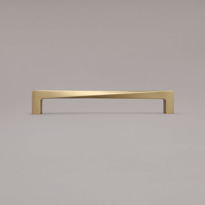 Hapny Twist Cabinet Pull - 12 in (304.8mm) (Appliance Pull) - Satin Brass