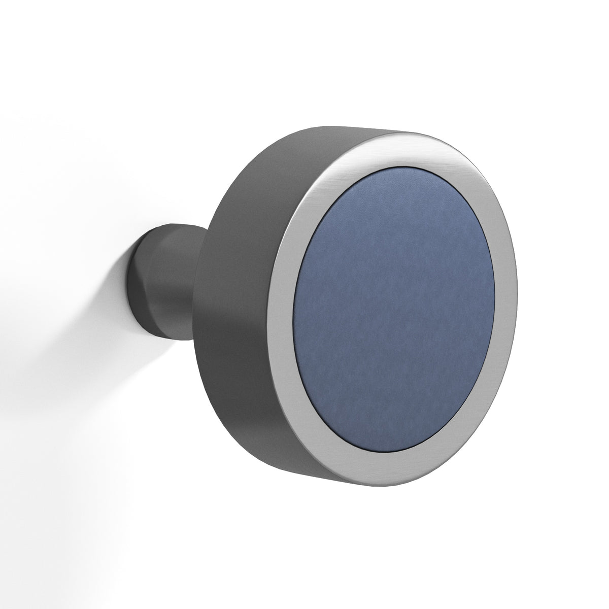 Tanner's Craft L110 leather cabinet knob in Graphite
