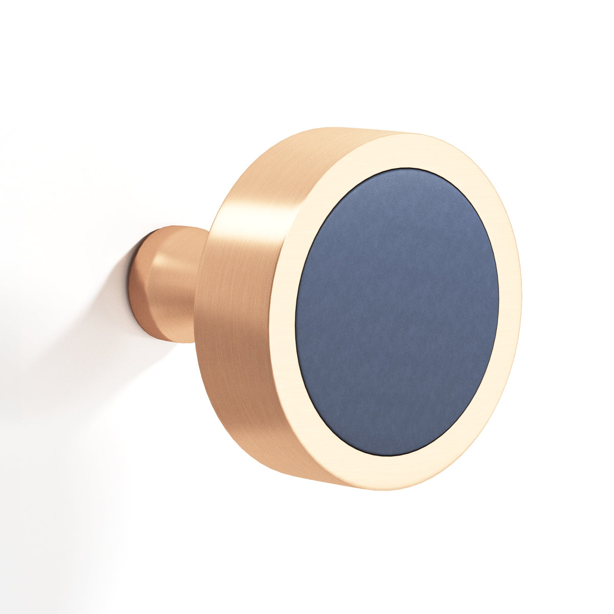 Tanner's Craft L110 leather cabinet knob in Satin Bronze