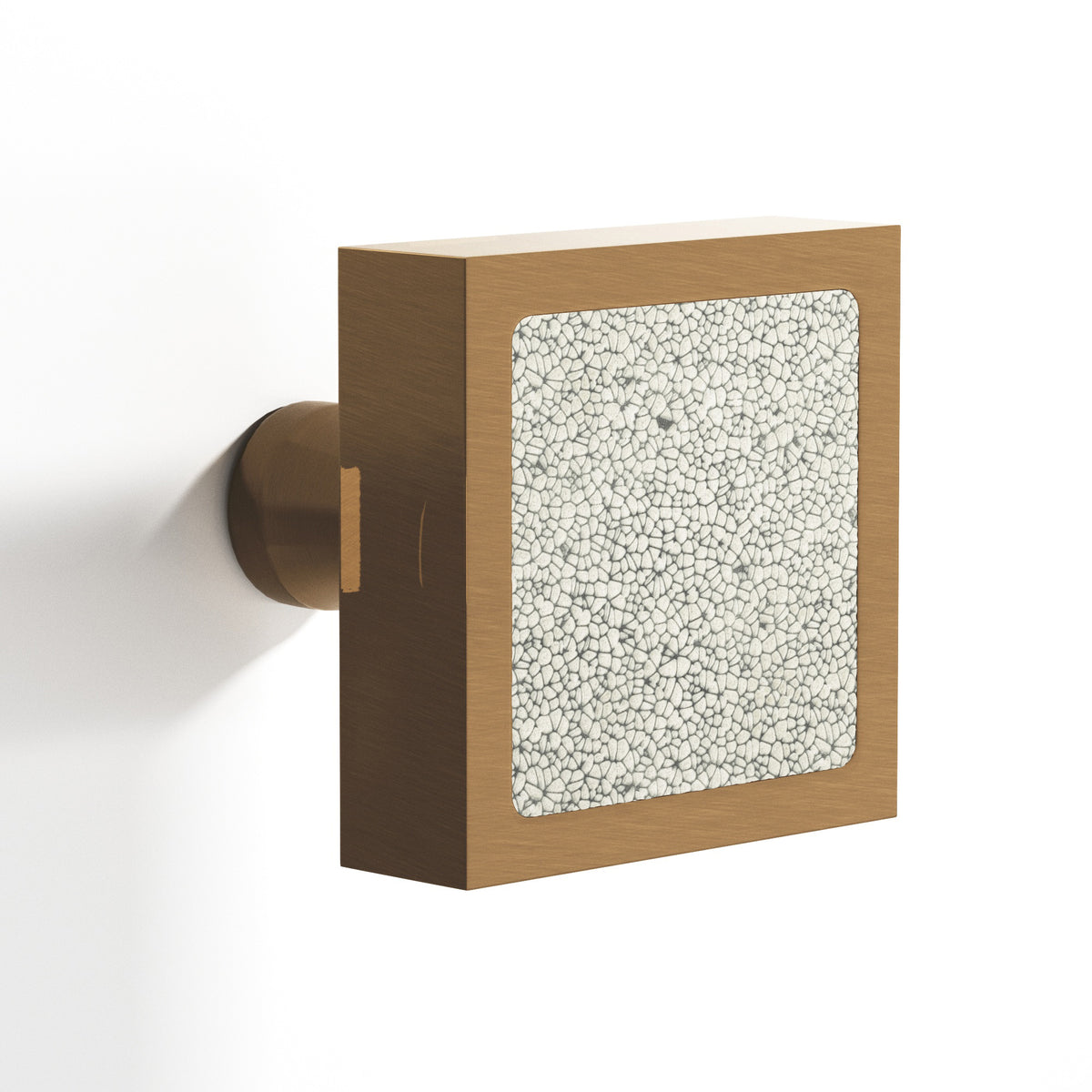 Tanner's Craft L120 leather cabinet knob in Light Statuary Bronze