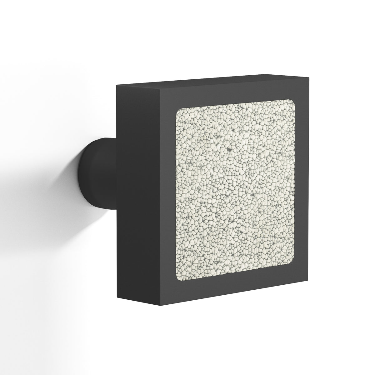 Tanner's Craft L120 leather cabinet knob in Matte Graphite