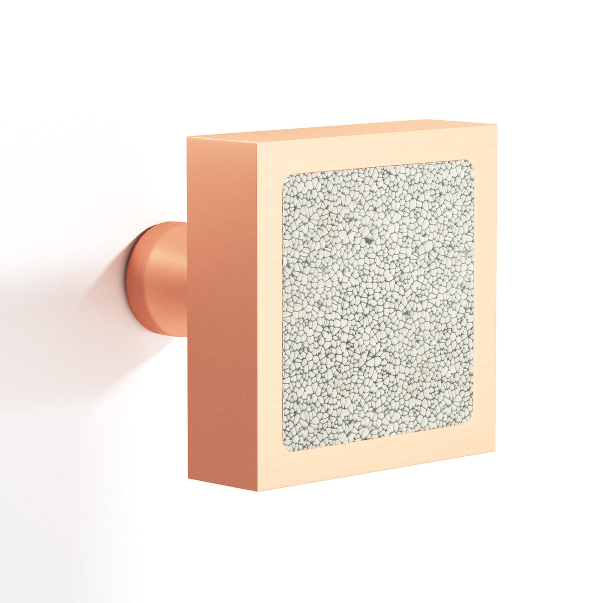 Tanner's Craft L120 leather cabinet knob in Matte Satin Copper