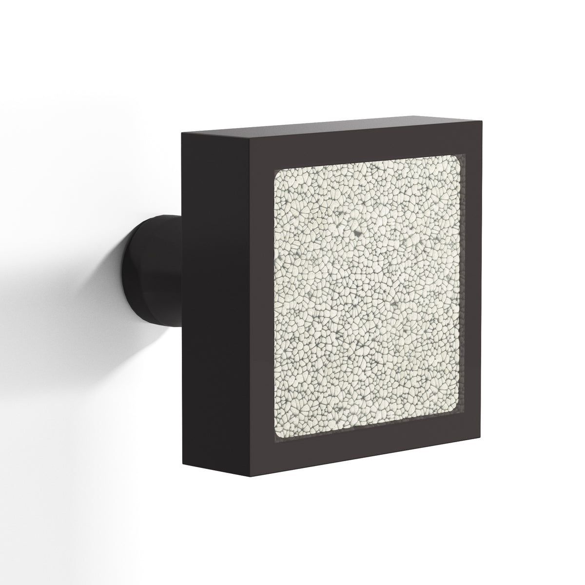 Tanner's Craft L120 leather cabinet knob in Satin Black