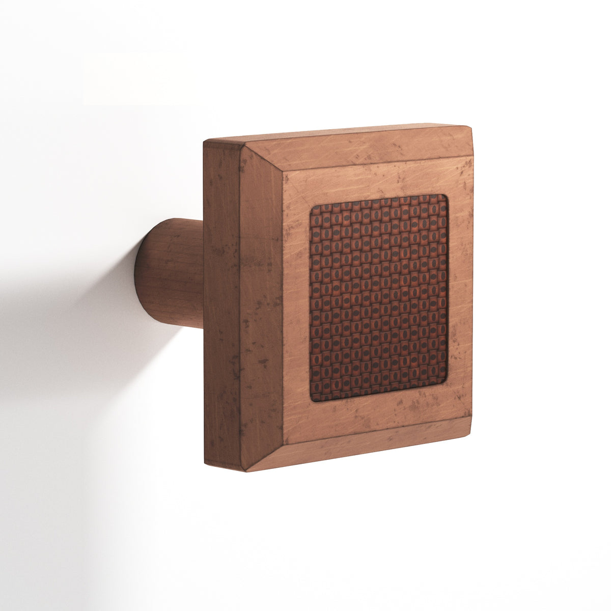 Tanner's Craft L126 leather cabinet knob in Distressed Antique Copper