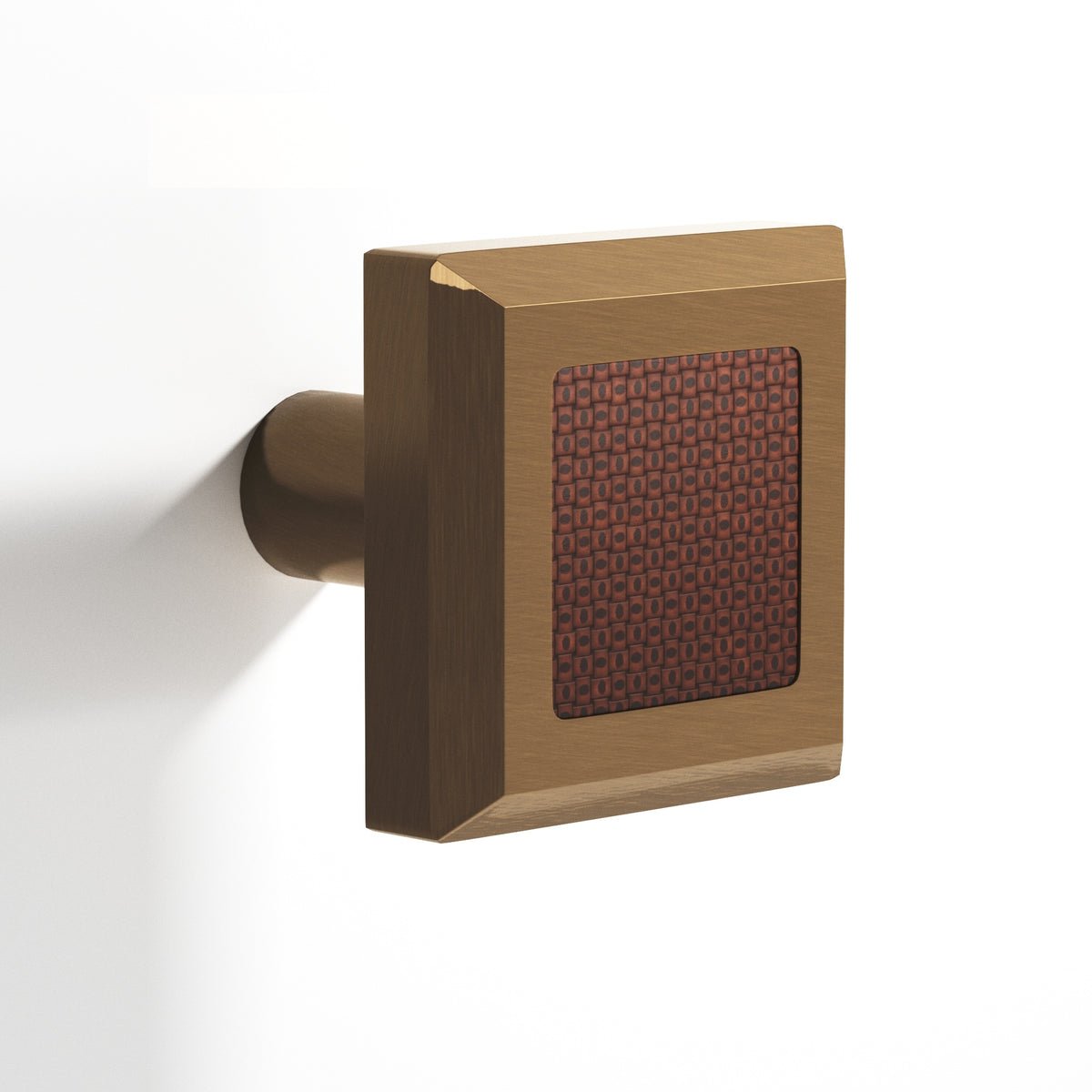 Tanner's Craft L126 leather cabinet knob in Light Statuary Bronze