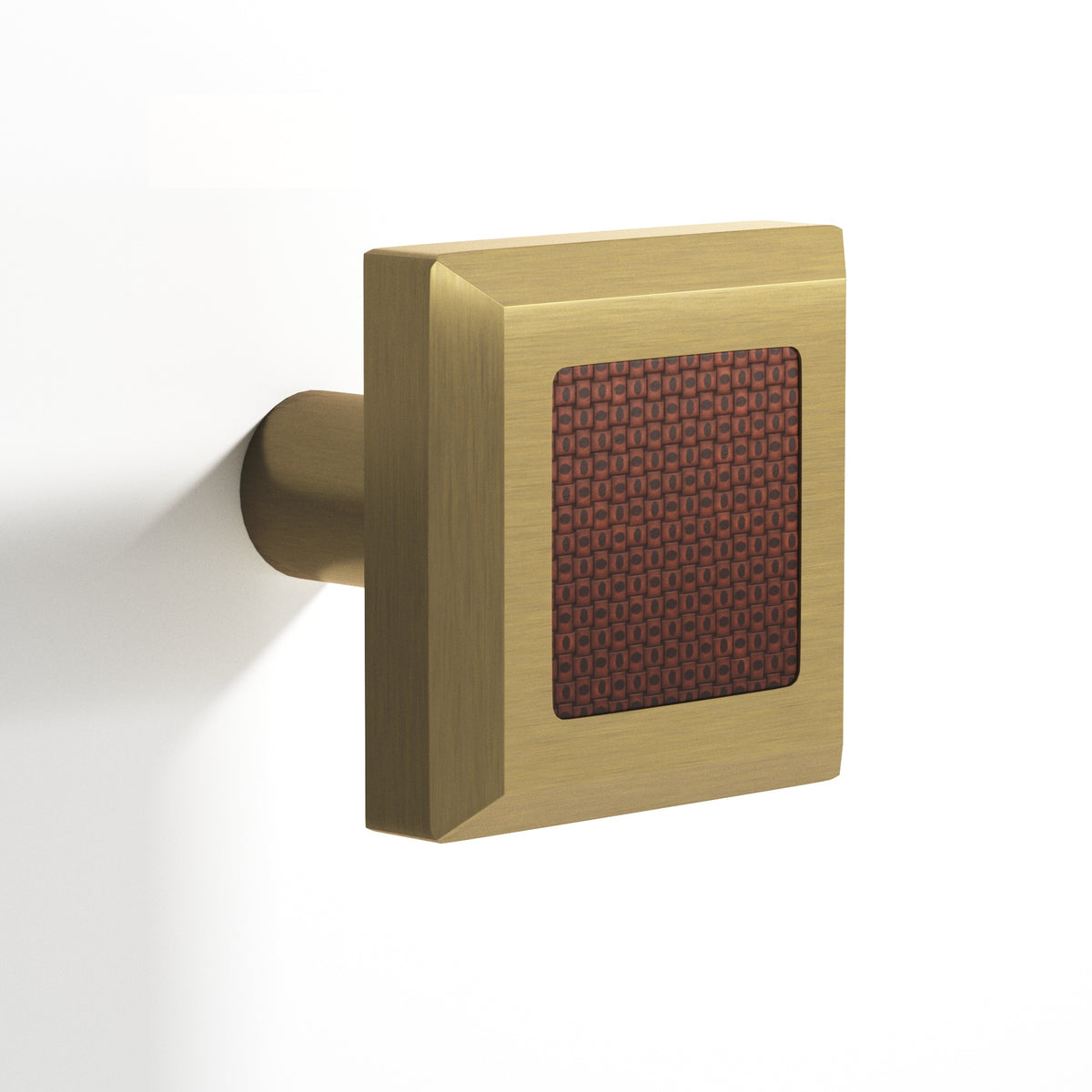 Tanner's Craft L126 leather cabinet knob in Antique Brass