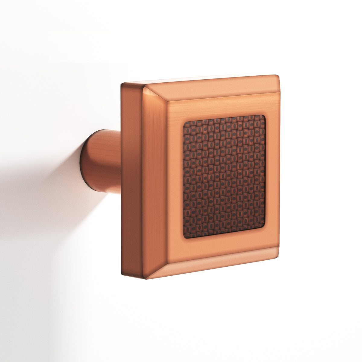 Tanner's Craft L126 leather cabinet knob in Antique Copper