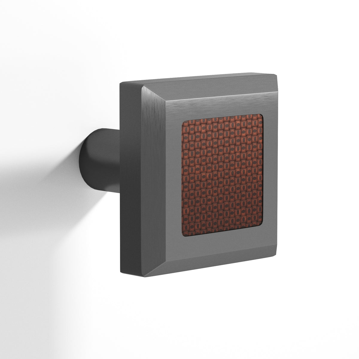 Tanner's Craft L126 leather cabinet knob in Graphite