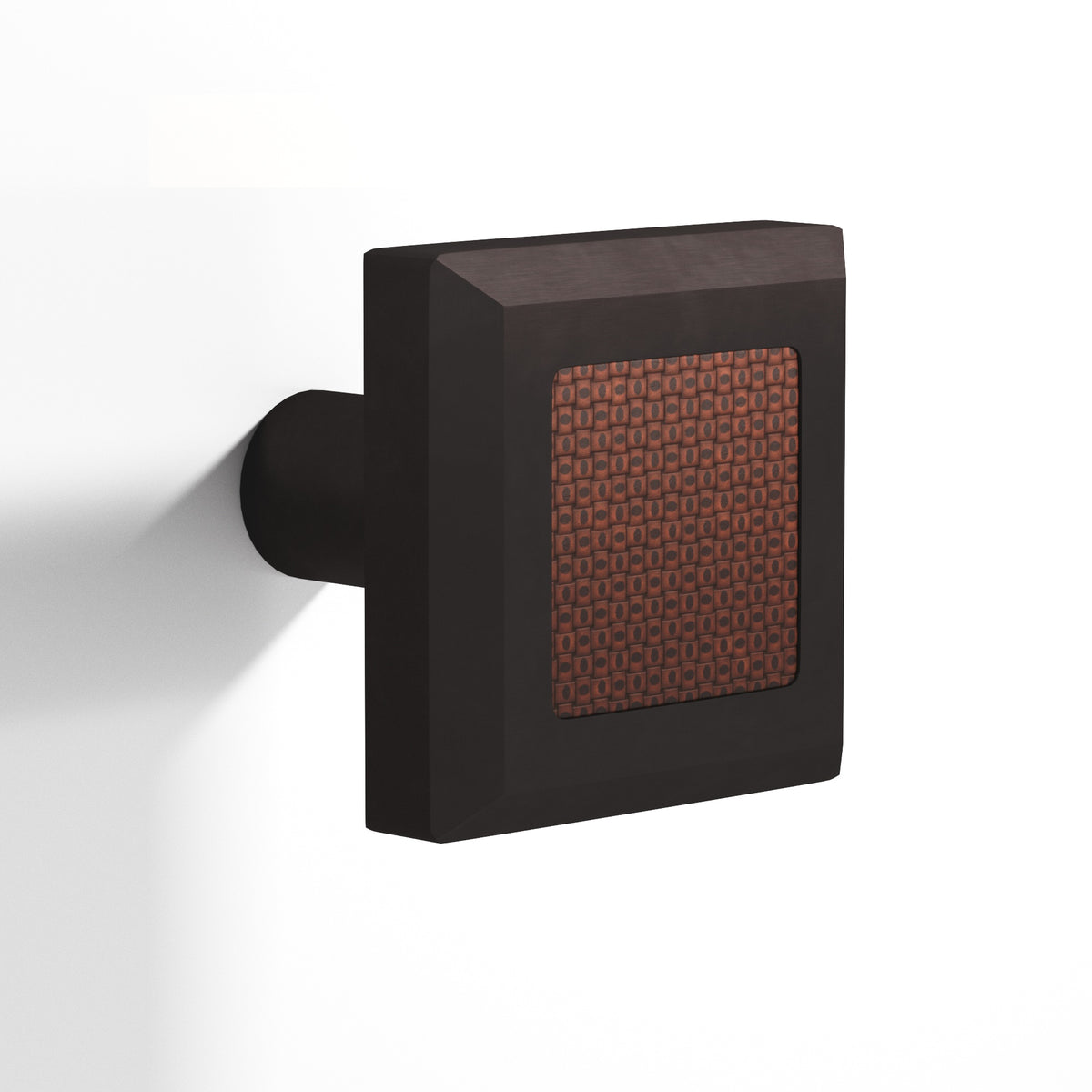 Tanner's Craft L126 leather cabinet knob in Matte Dark Statuary Bronze