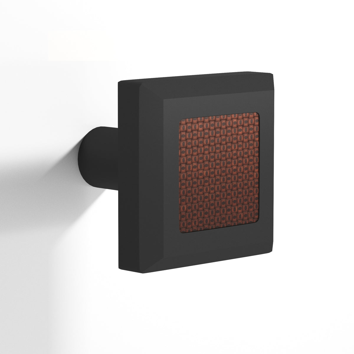 Tanner's Craft L126 leather cabinet knob in Matte Graphite