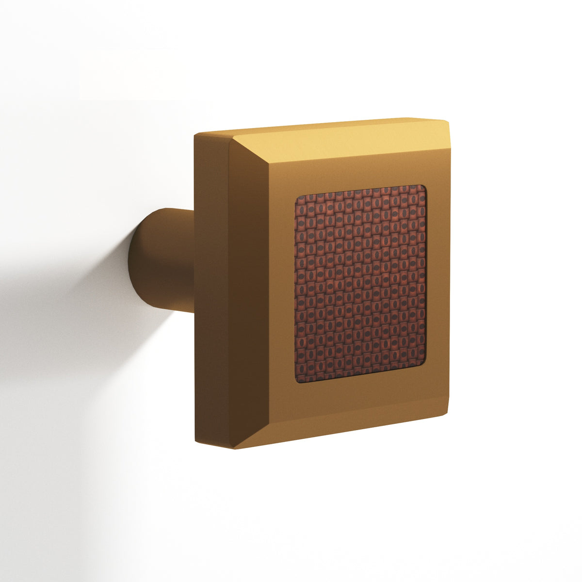 Tanner's Craft L126 leather cabinet knob in Matte Light Statuary Bronze