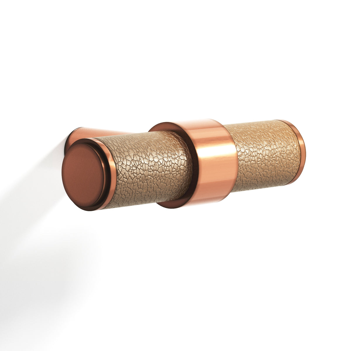 Tanner's Craft L1306 leather cabinet knob in Antique Copper