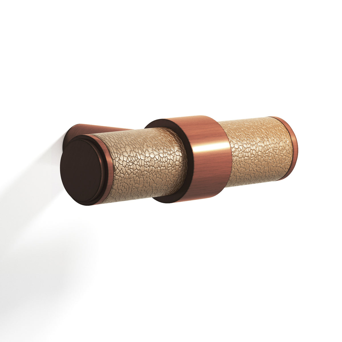 Tanner's Craft L1306 leather cabinet knob in Matte Antique Copper