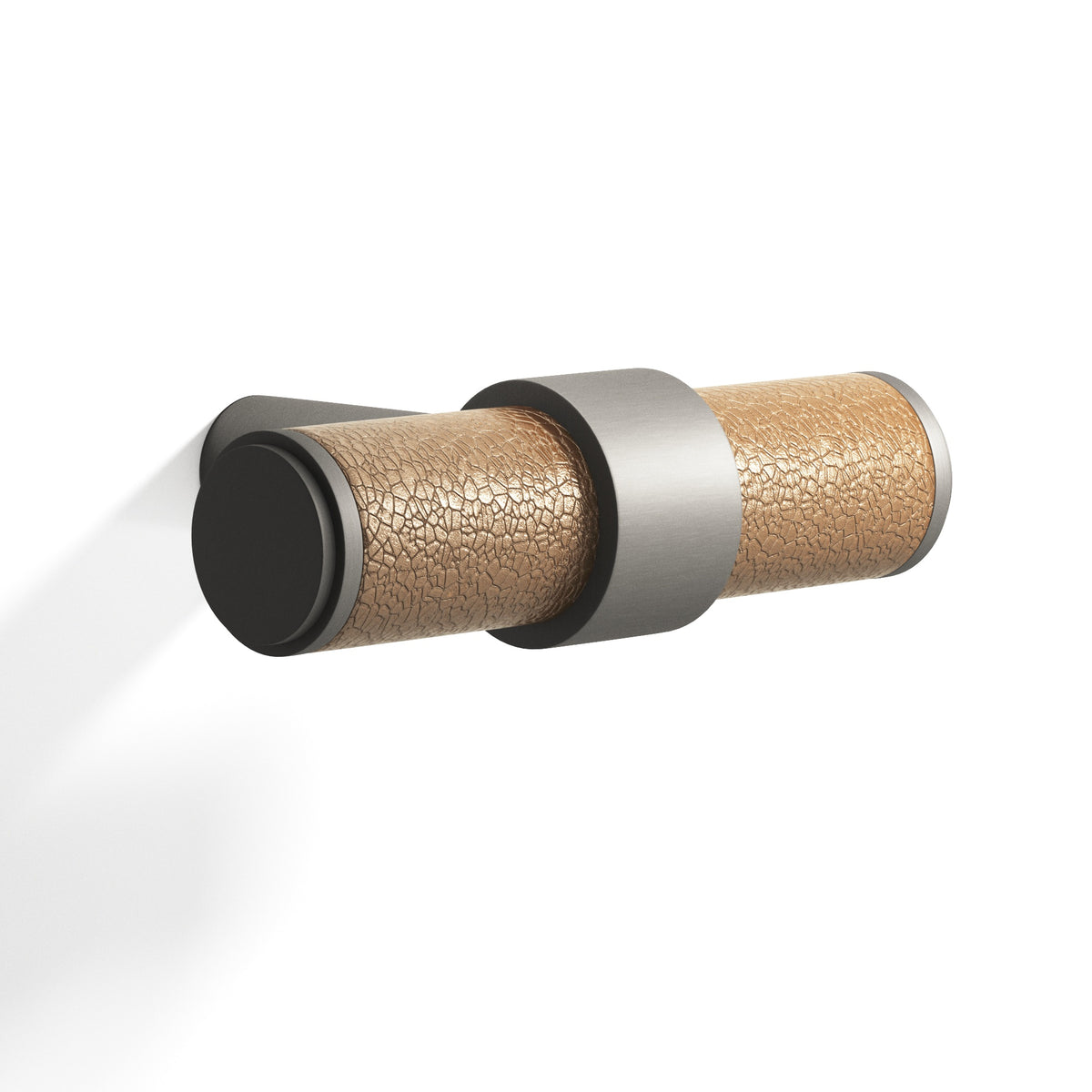 Tanner's Craft L1306 leather cabinet knob in Matte Graphite
