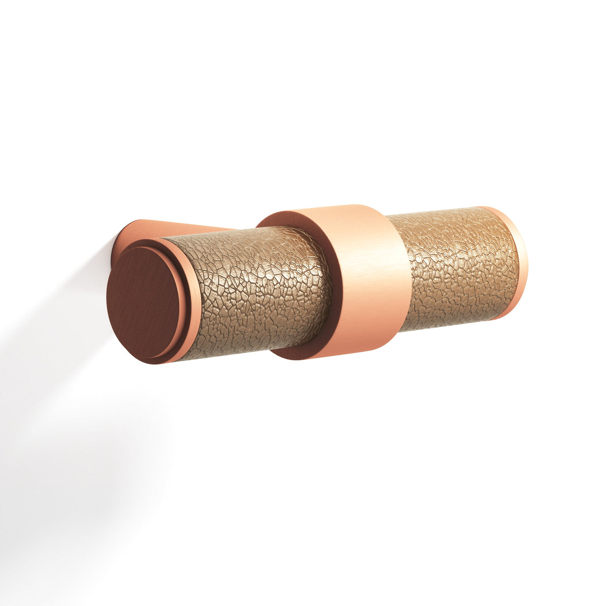 Tanner's Craft L1306 leather cabinet knob in Matte Satin Copper