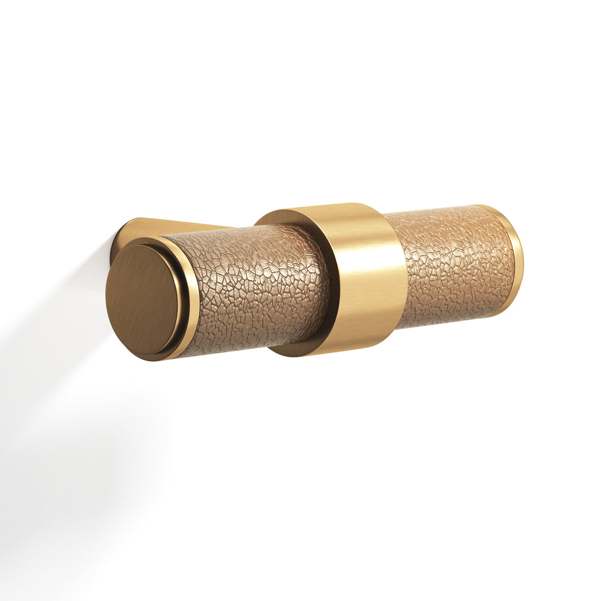 Tanner's Craft L1306 leather cabinet knob in Satin Bronze