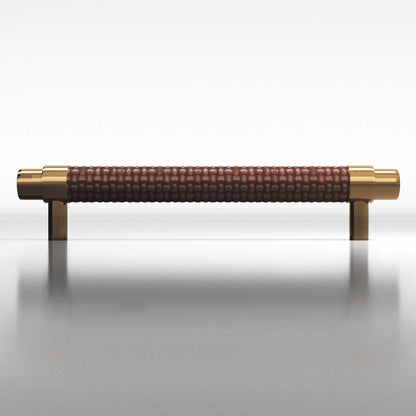 Tanner's Craft L1310 leather pull in Light Statuary Bronze